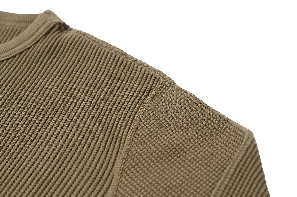 Studio D’Artisan Heavy Long Sleeve Thermal Shirt - Khaki