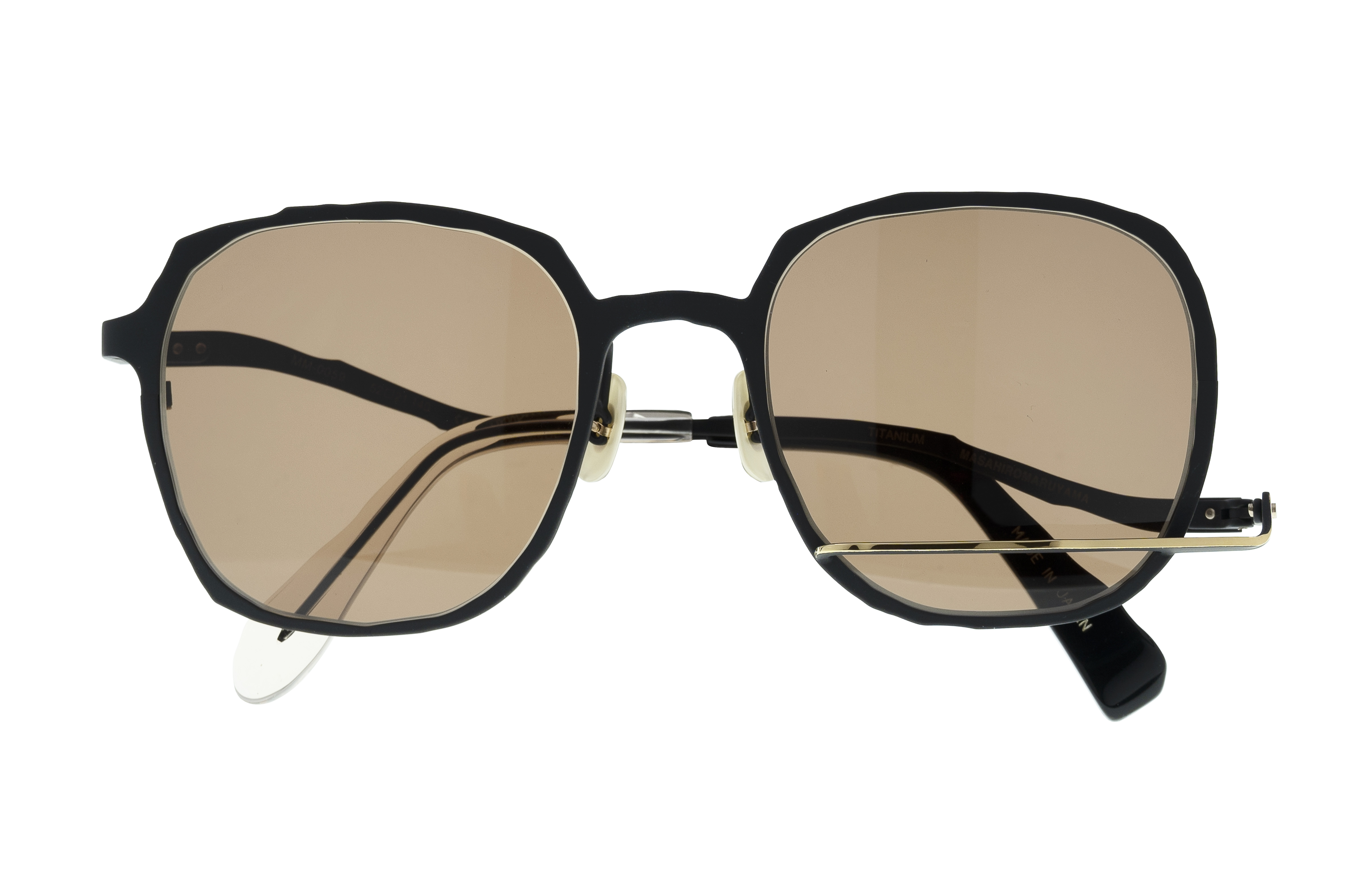 Masahiro Maruyama Titanium Sunglasses - MM-0059 / #3 Black/Gold