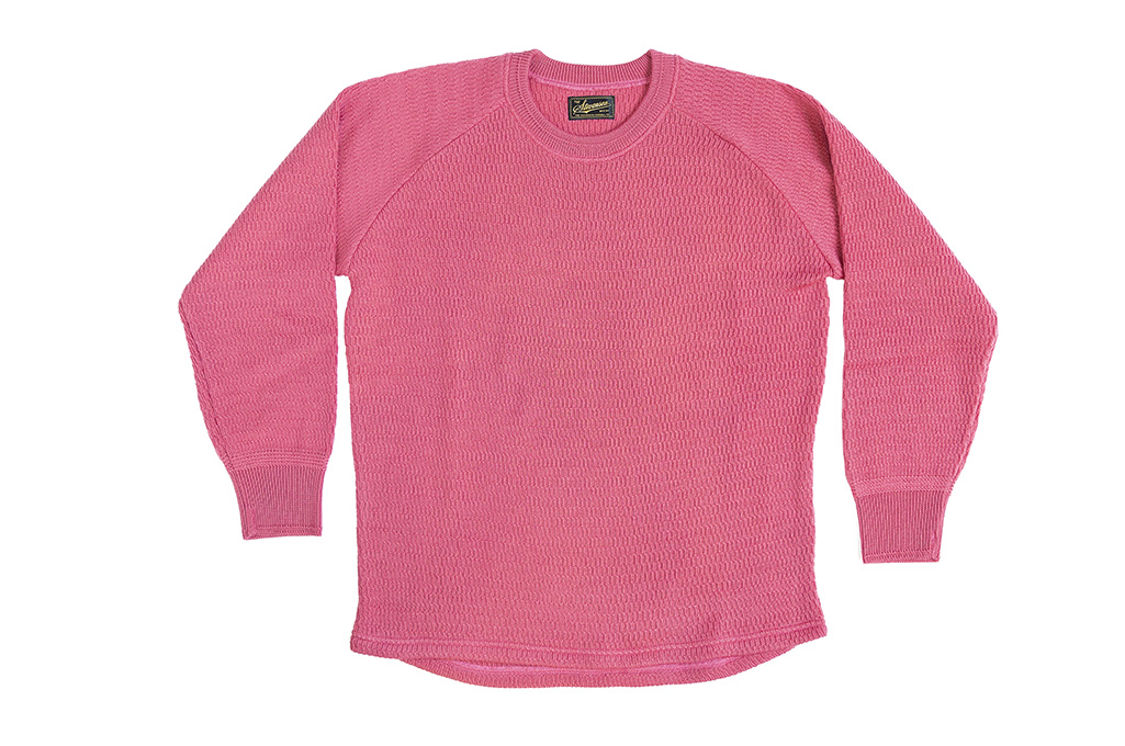 mens pink thermal shirt