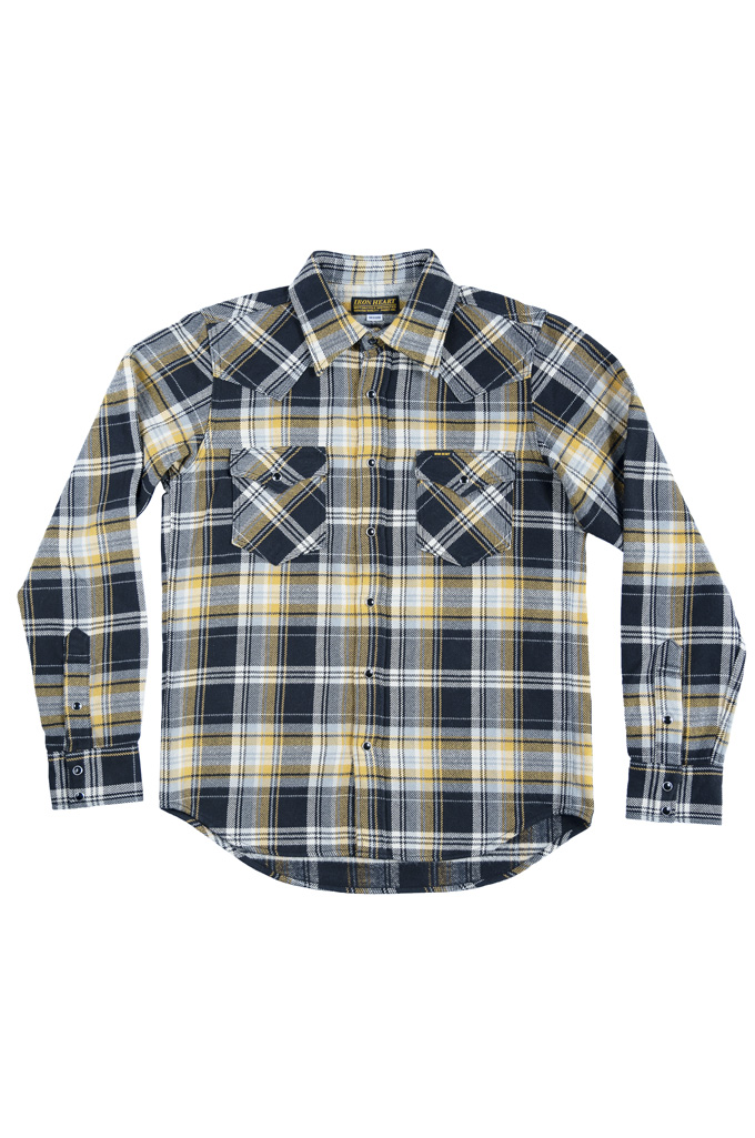 Iron Heart Ultra-Heavy Flannel - Crazy Check Yellow Iron Heart Ultra-Heavy Flannel - Crazy Check Yellow