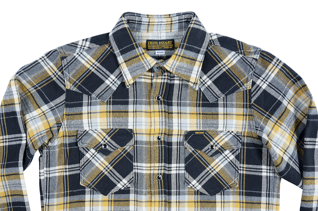 Iron Heart Ultra-Heavy Flannel - Crazy Check Yellow Iron Heart Ultra-Heavy Flannel - Crazy Check Yellow