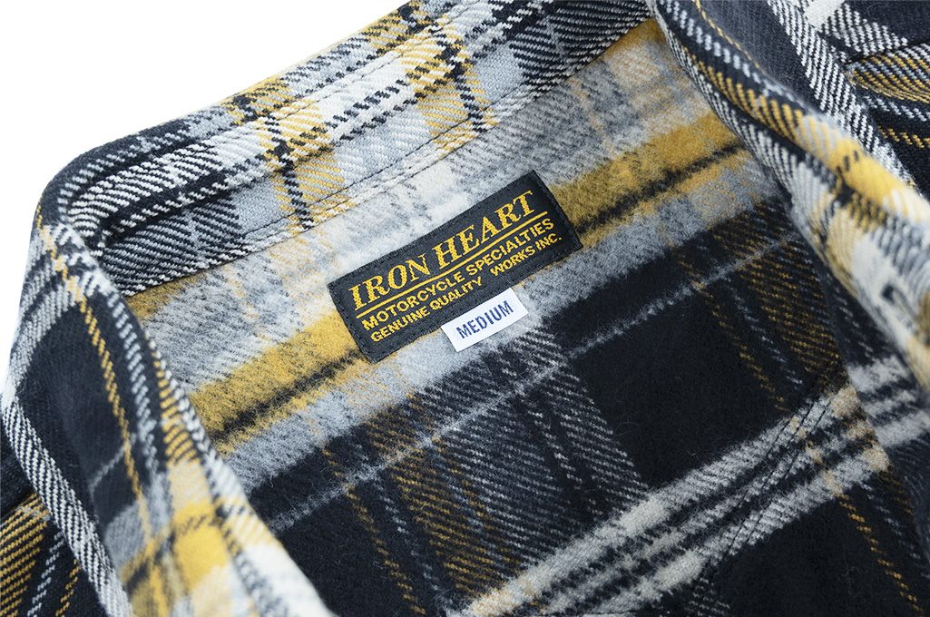 Iron Heart Ultra-Heavy Flannel - Crazy Check Yellow Iron Heart Ultra-Heavy Flannel - Crazy Check Yellow