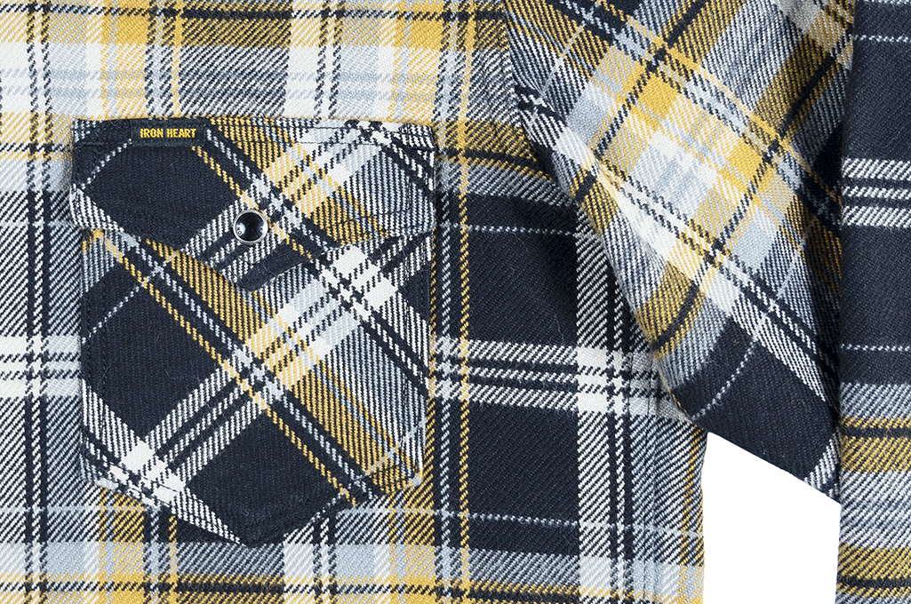 Iron Heart Ultra-Heavy Flannel - Crazy Check Yellow
