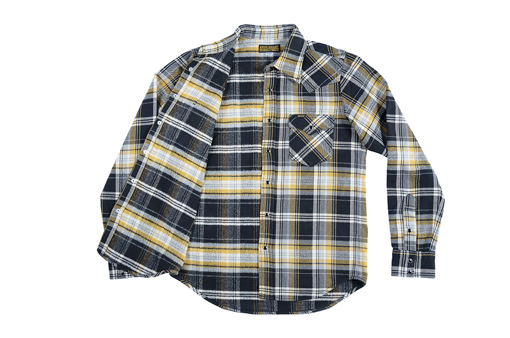 Iron Heart Ultra-Heavy Flannel - Crazy Check Yellow Iron Heart Ultra-Heavy Flannel - Crazy Check Yellow