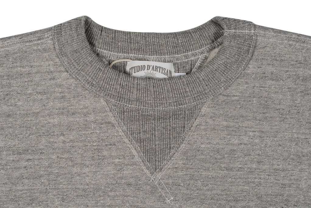 Studio D'Artisan Loopwheeled Crewneck Sweater - Gray