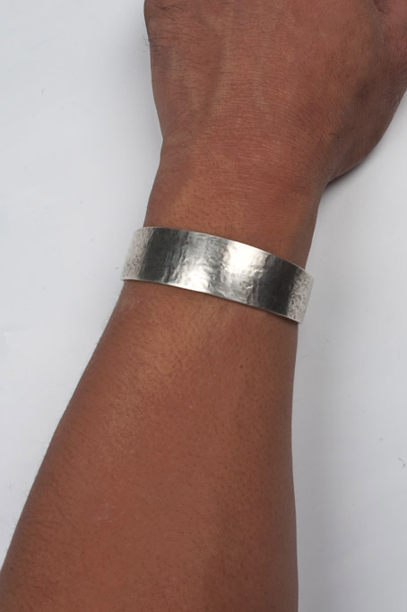 Self Edge Dale Hammered Silver Bracelet